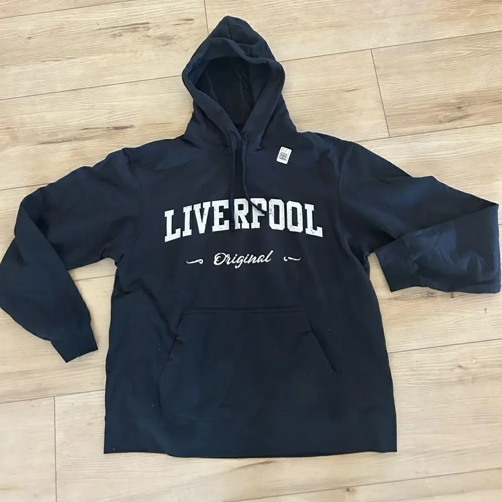 Port & Company Liverpool Original Pullover Hooded Sweatshirt, size Large, NWOT